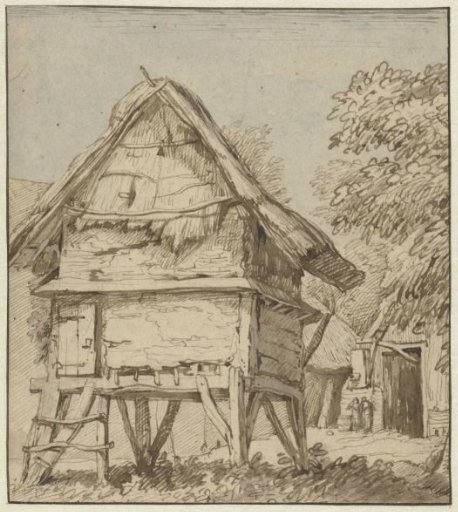 Storage barn on piles