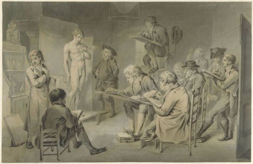 Drawing lesson at an academy