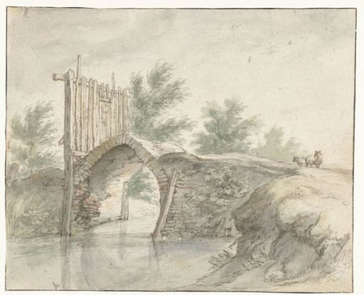 Stone Bridge with a Wooden Fence