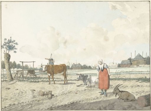 Landscape with a Peasant Woman and Livestock