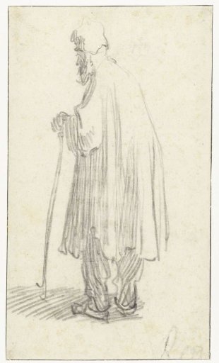 Standing Man with a Staff, Facing Left