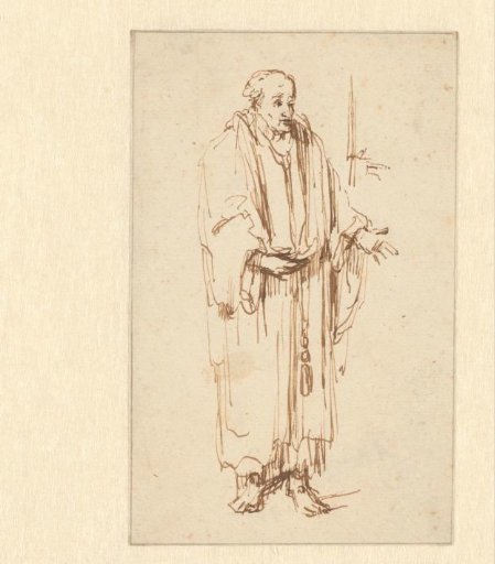 Standing man in a long robe