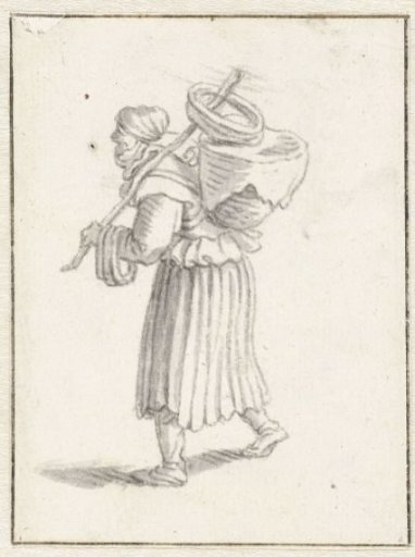 Woman with a basket on her back