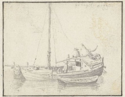 Boat with a rowboat