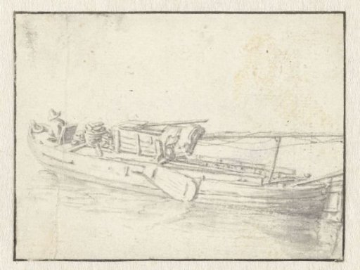 Boat with furled mast