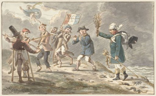 Caricature on the Retreat of Napoleon I Bonaparte from Russia