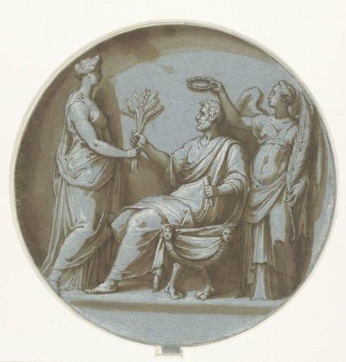 Ceres and Peace crown a poet