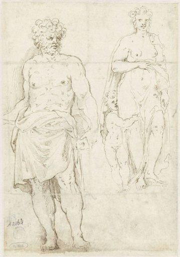 Half-Naked Man (Vulcan?) and Venus and Amor