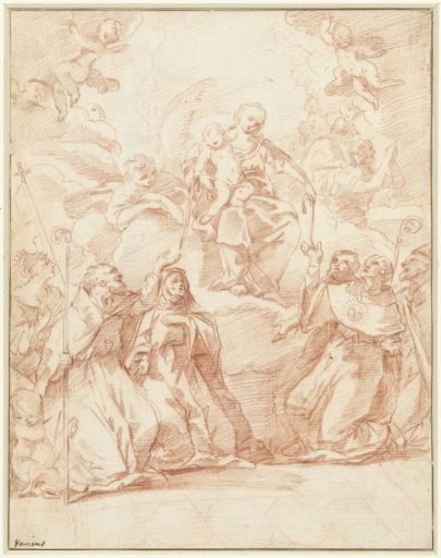 Madonna and Child distributing scapulars