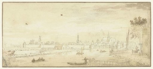 View of Haarlem with the Spaarne in the foreground