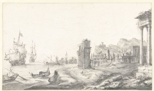 Fantasy View of a Southern Harbour