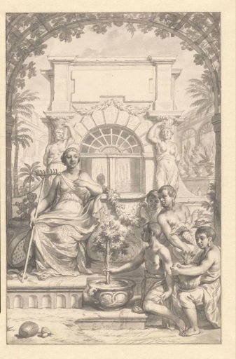 Design for a title page of a book on tropical plants