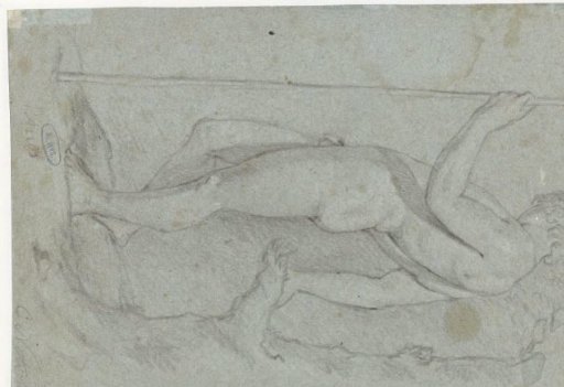 Study of a standing nude youth with a staff