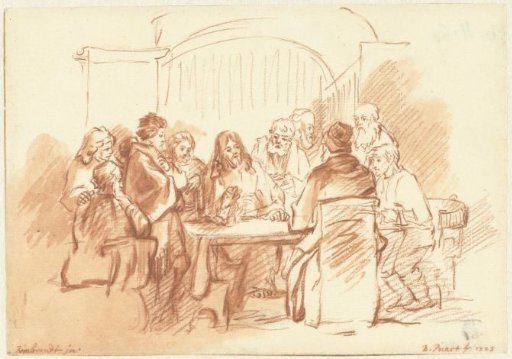 Christ with the disciples at table