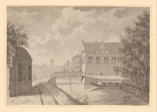 View of a Bridge Over the Canal Between Leiden and The Hague