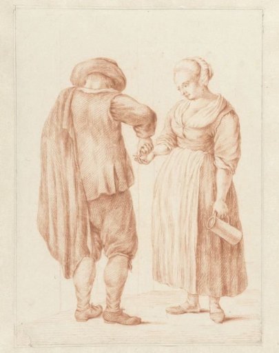 A Man Pays a Woman