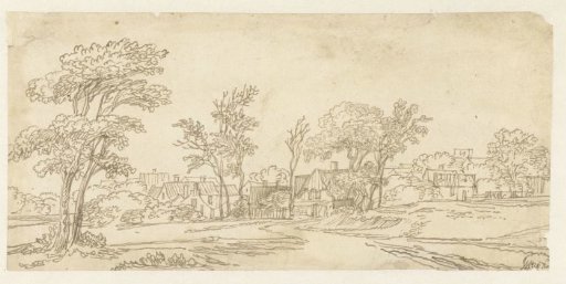 Village among trees