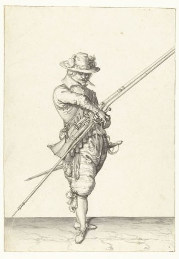 Soldier with a Musket Taking His Match