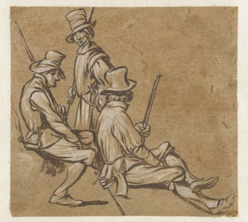 Group of three soldiers