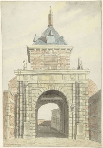 View of the Old Frisian Gate at Alkmaar, from the front