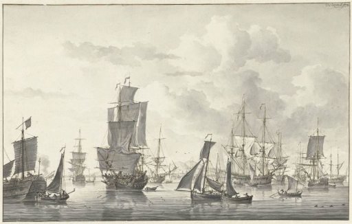 View of the roadstead of Batavia
