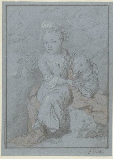 Seated Girl with a Sheep