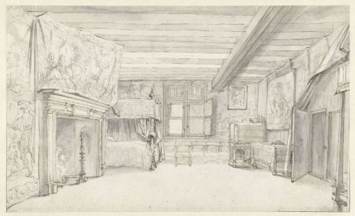 View of a Richly Appointed Chamber with a Four-poster Bed