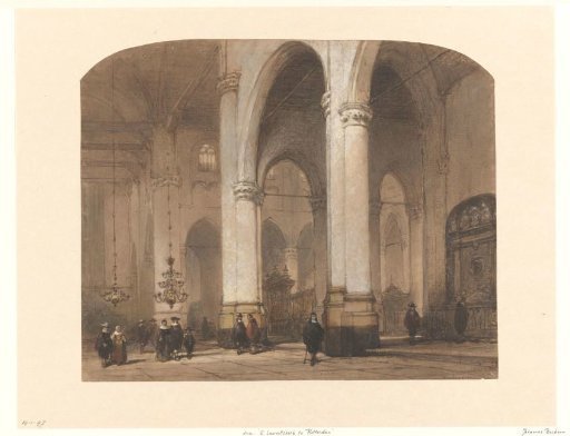 View inside the St. Laurence Church in Rotterdam