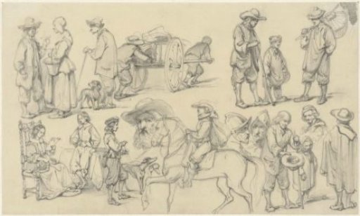 Study sheet with various historical figures