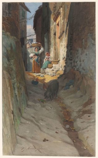 View in a street in Rocca di Papa