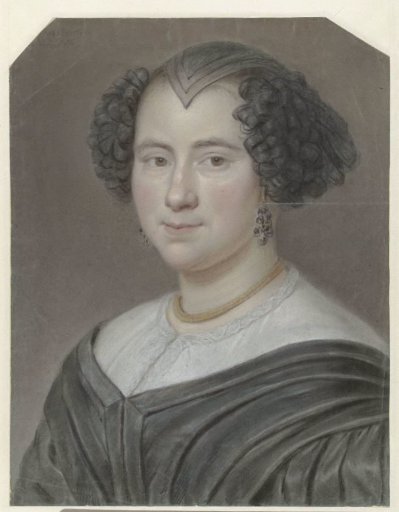 Portrait of an unknown woman, bust, to the left