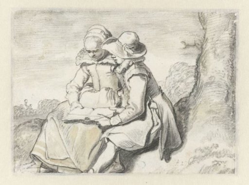 Young couple reading a book together
