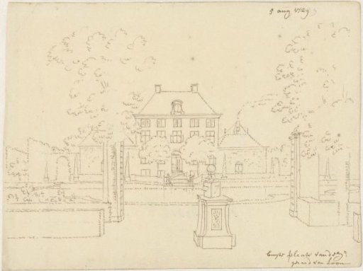 Country estate of Gerard van Loon, rear view with garden