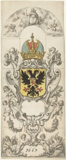 Design for stained-glass window 10, donated by the Rijnland Water Board