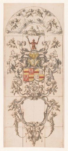 Design for stained-glass window eleven in church at Oudshoorn
