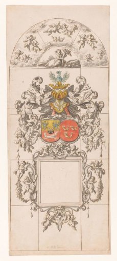 Design for stained-glass window seven in church at Oudshoorn