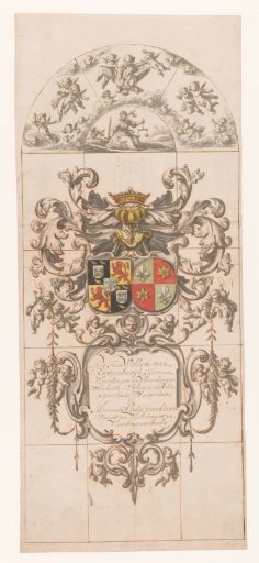 Design for stained-glass window twelve in church at Oudshoorn