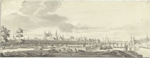 View of the Bat and the Maas Bridge in Maastricht