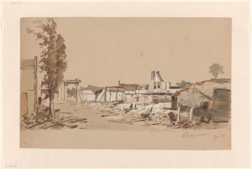 Ruins of Bodegraven after the fire of 31 May 1870