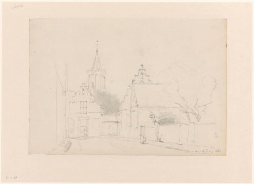 View of the town hall and the market in Naarden