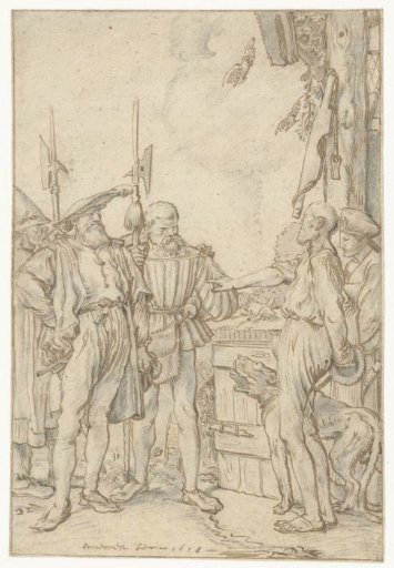 The bailiff attempts to buy the cow