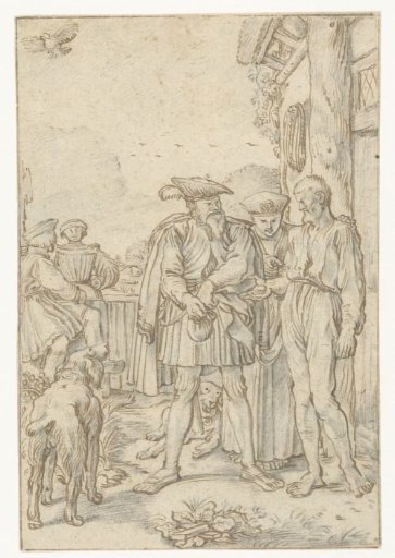 The Schout of Dordrecht pays the farmer compensation
