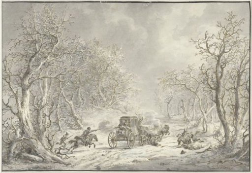 Robbery of a Stagecoach by Highwaymen