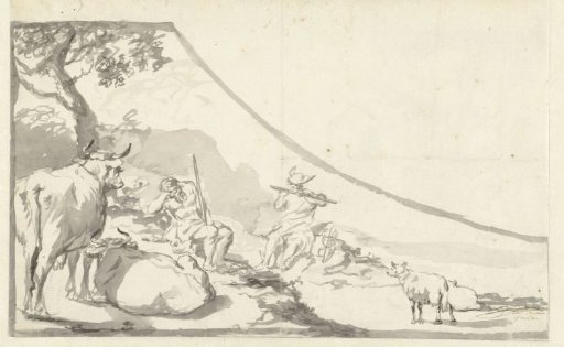 The flute-playing of Mercury puts Argus to sleep