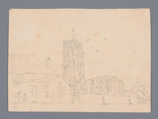 View of the ruins of the Church of St. John the Baptist in Sambeek