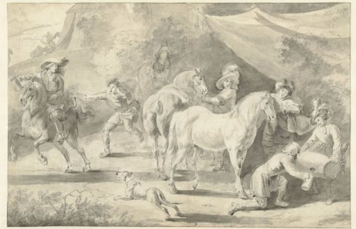 Horsemen in the camp