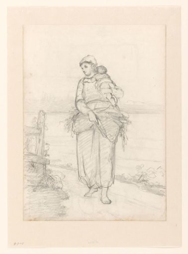 Young woman with child in her arms