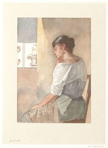 Seated Girl, Profile to the Left