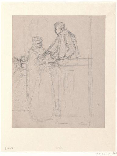 Woman holding a child for baptism