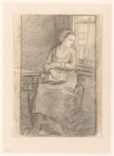 Girl with a book on her lap